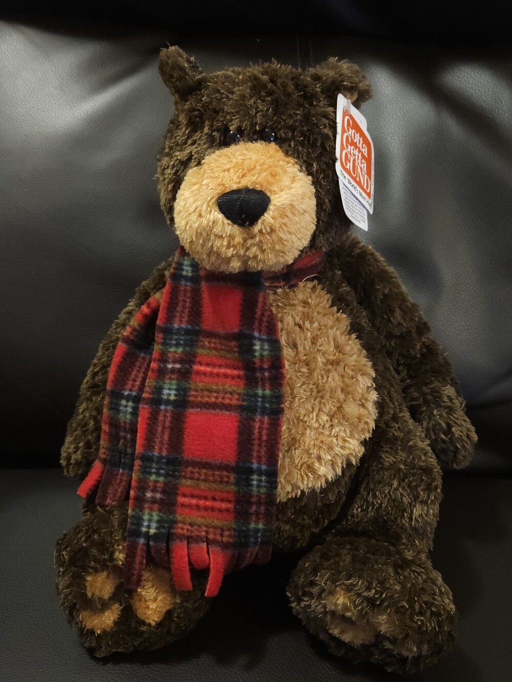 Vintage With Tags Gund Sampson Brown Plush Bear RARE FIND!!